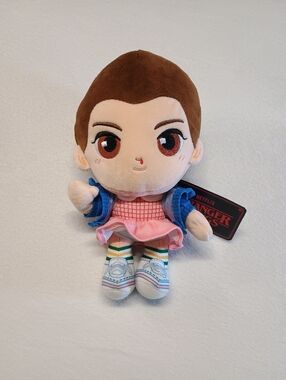 Stranger Things Eleven Plush Doll - Pink Dress & Blue Jacket